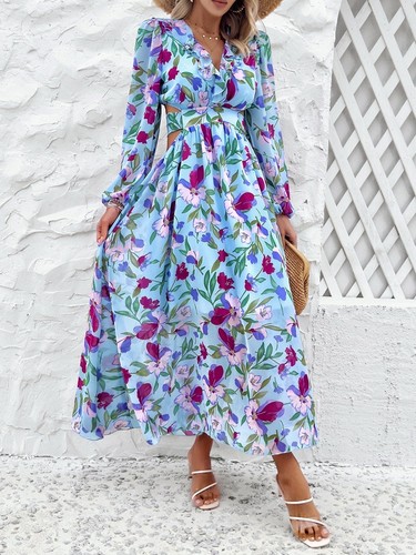 Abito moda stampa - , floreale